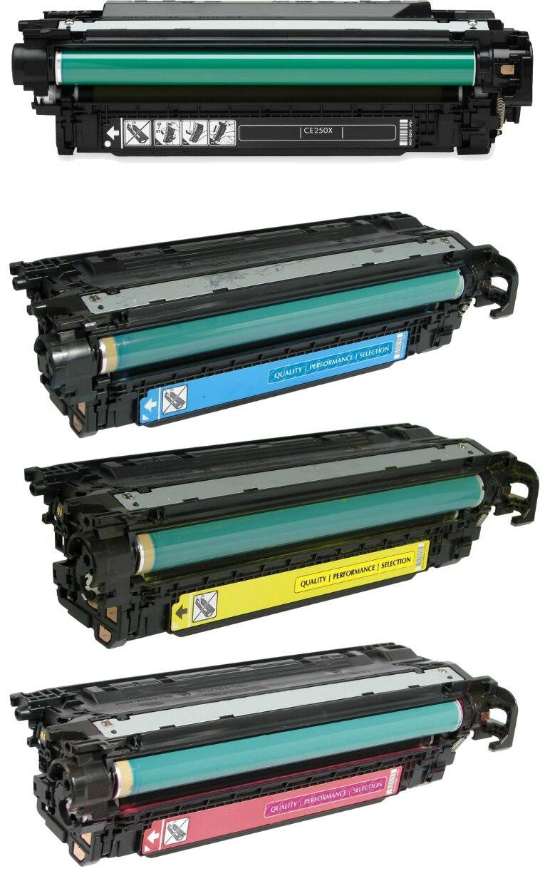 HP 504X/504A Replacement Toner Cartridges 4PK (1ea. BCMY) Combo