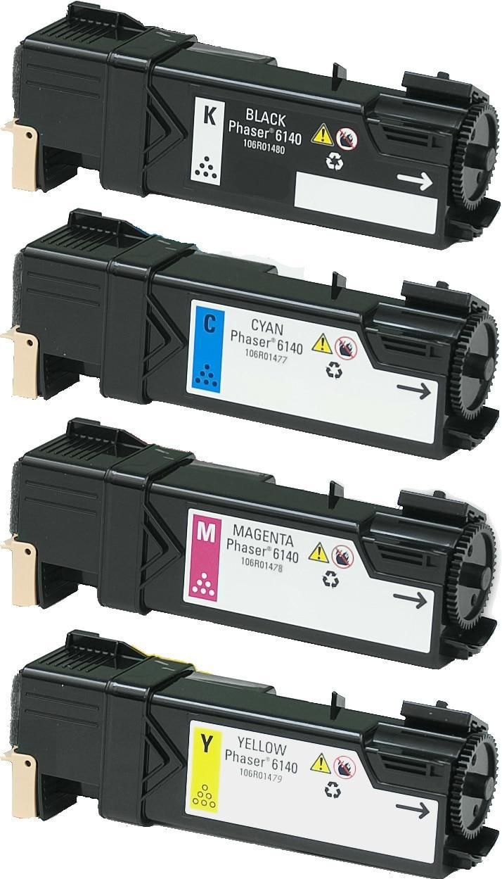 Xerox 6140 Replacement Toner Cartridges 4PK (1ea. BCMY) Combo