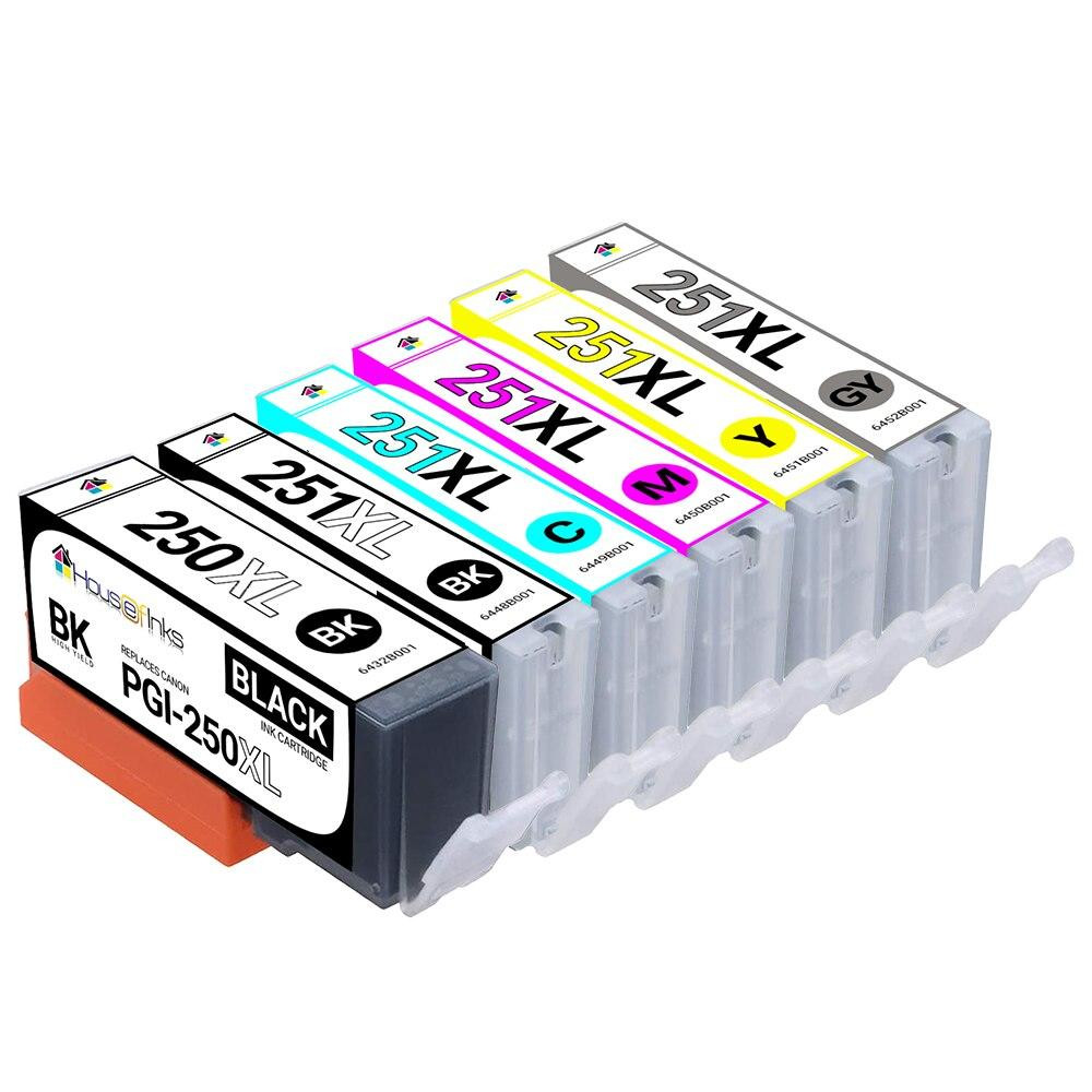 Canon Compatible Ink Cartridge 6PK - PGI250XL & 1ea. CLI251XL BCMY + Gray