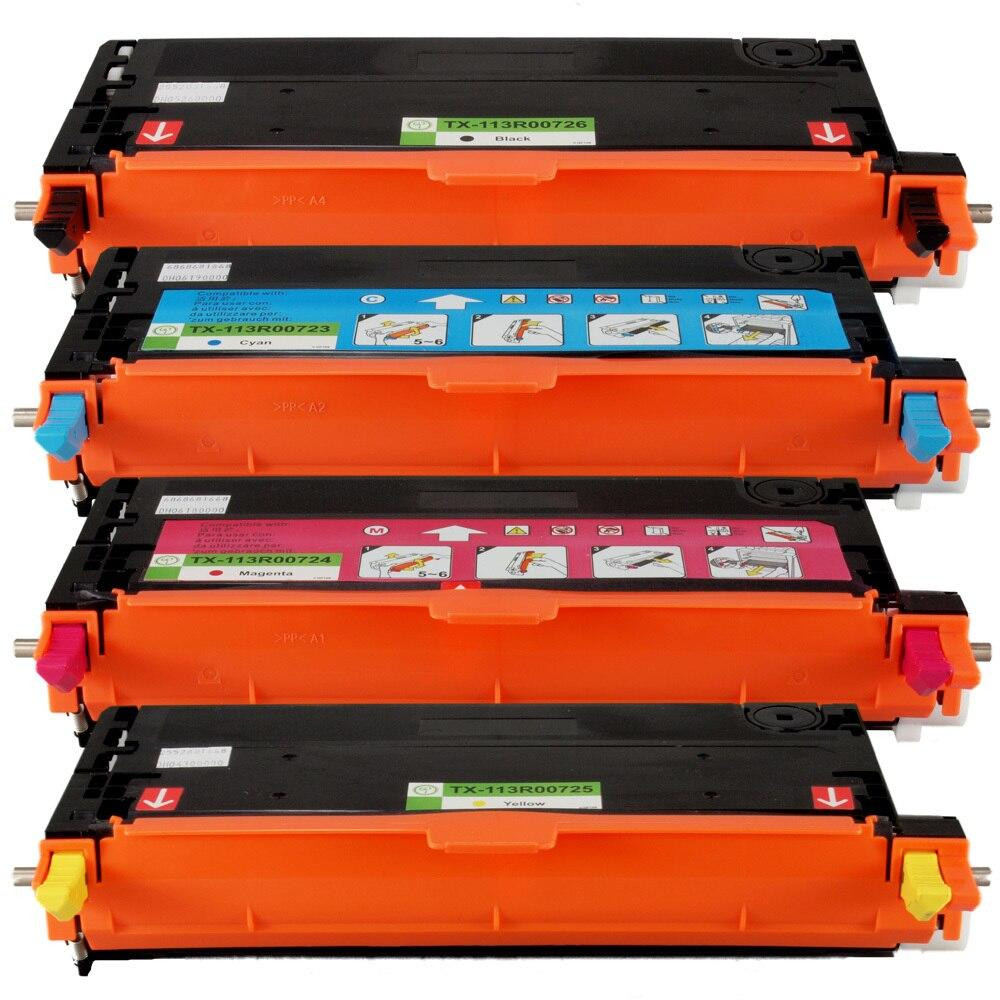 Xerox 6180 High Yield Replacement Toner Cartridges 4PK (1ea. BCMY) Combo