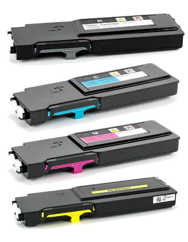 Dell C2660 High Yield Replacement Toner Cartridges 4PK (1ea. BCMY) Combo