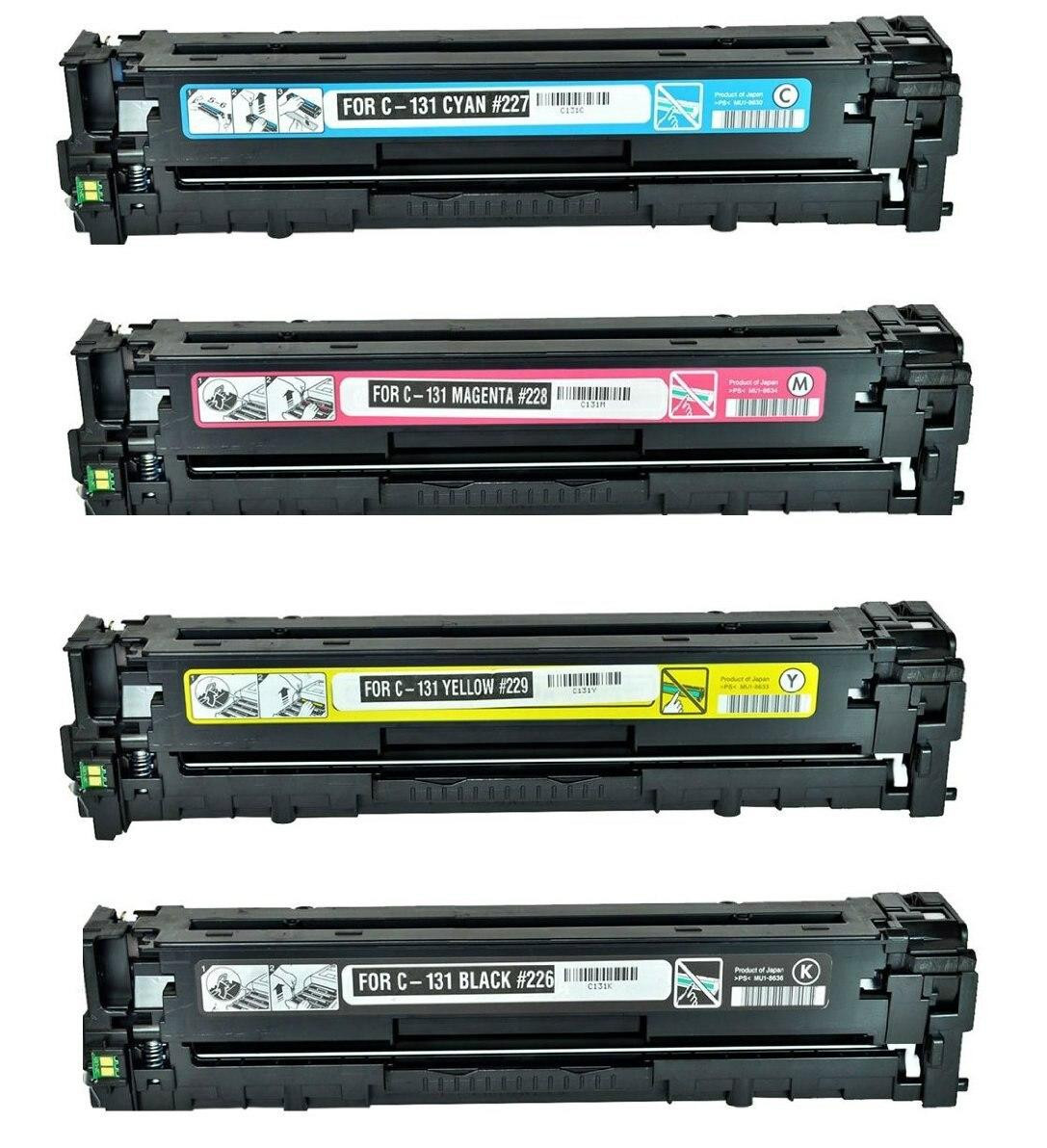 Canon 131 Replacement Toner Cartridges 4PK (1ea. BCMY) Combo