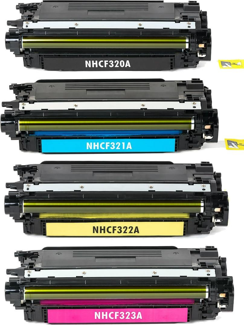 HP 652A/653A Replacement Toner Cartridges 4PK (1ea. BCMY) Combo