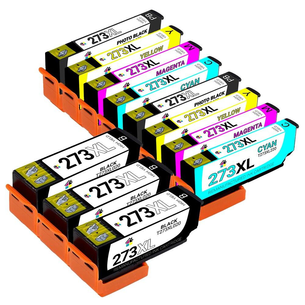 Epson 273XL HY Remanufactured Ink Cartridge 11PK - 2 sets BCMYpBK + 1 Black