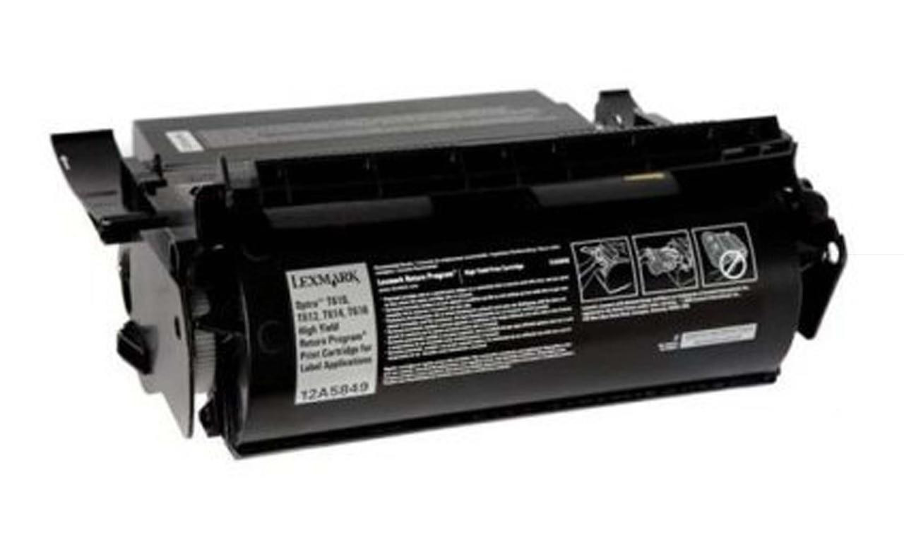 Lexmark 12A5845 High Yield Black Replacement Toner Cartridge