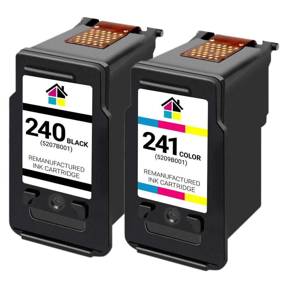 Canon PG240 & CL241 Remanufactured Ink Cartridges 2PK - 1 Black, 1 Color