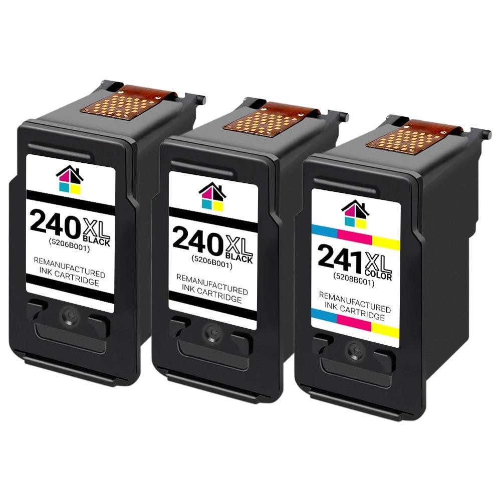 Canon PG240XL & CL241XL HY Remanufactured Ink Cartridges 3PK - 2B, 1C