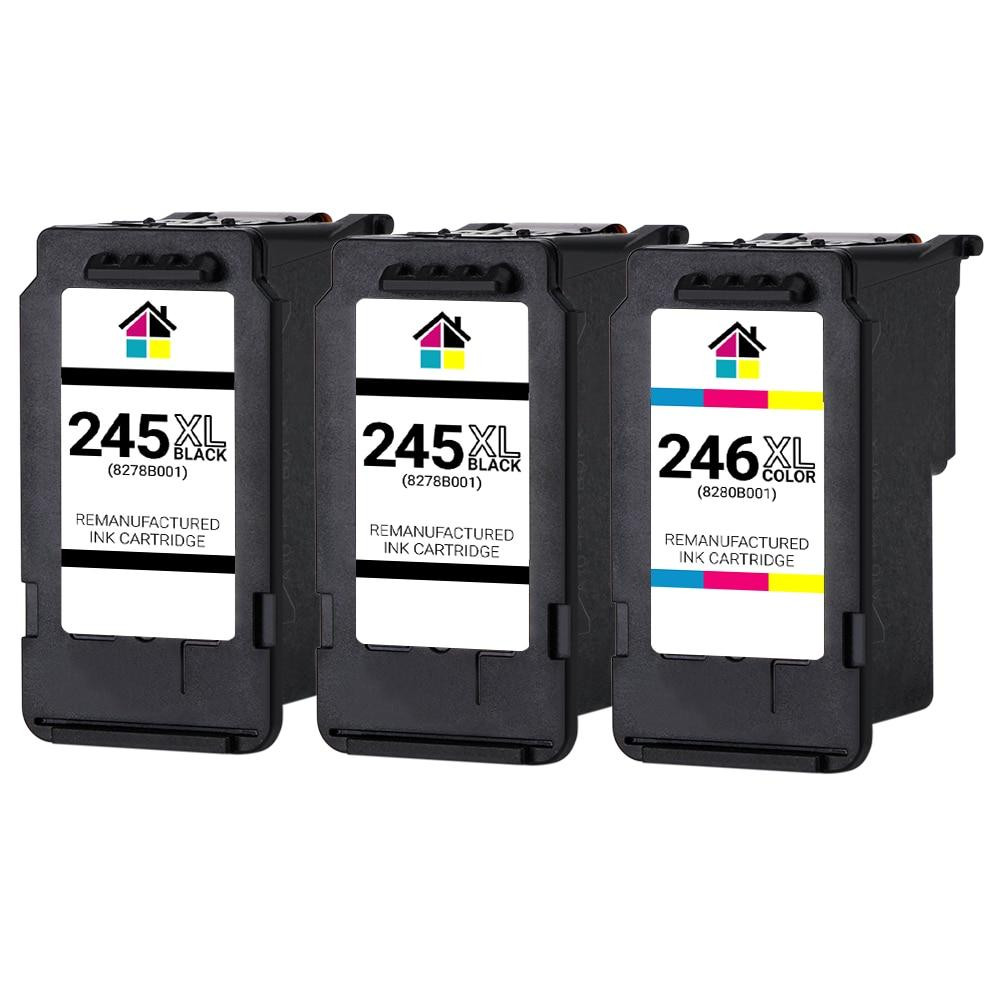 Canon PG245XL & CL246XL HY Remanufactured Ink Cartridges 3PK - 2B, 1C