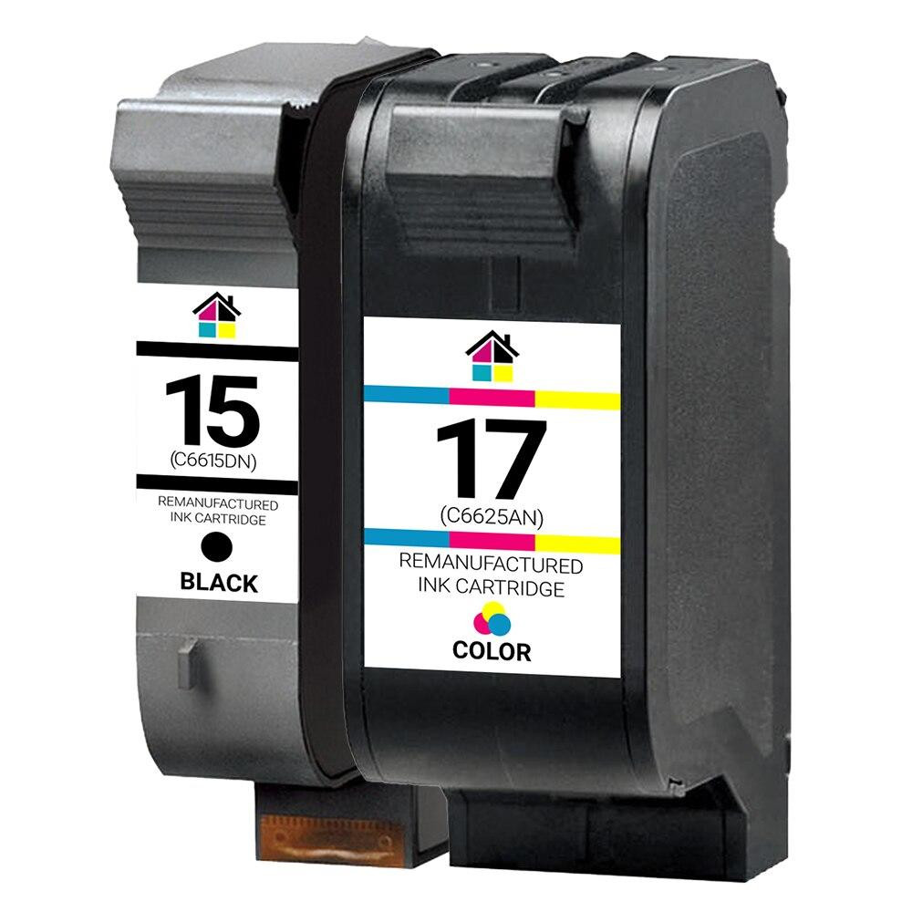 HP 15 & 17 (C6615DN/C6625AN) Remanufactured Ink Cartridges 2PK - 1B, 1C