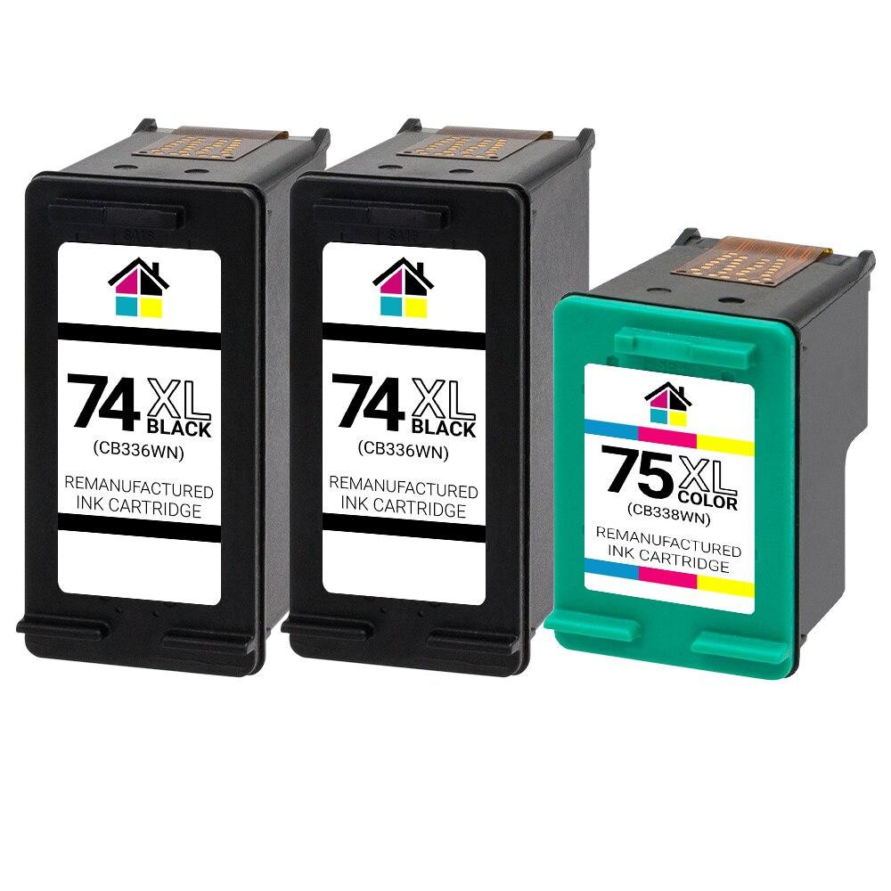 HP & (CB336W/CB338W) HY Remanufactured Ink Cartridges 3PK - 2B, 1C