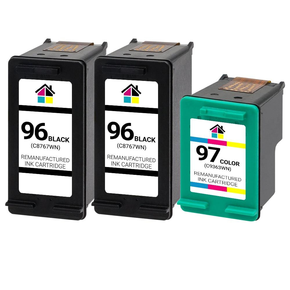 HP 96 & 97 (C8767WN/C9363WN) Remanufactured Ink Cartridges 3PK - 2B, 1C
