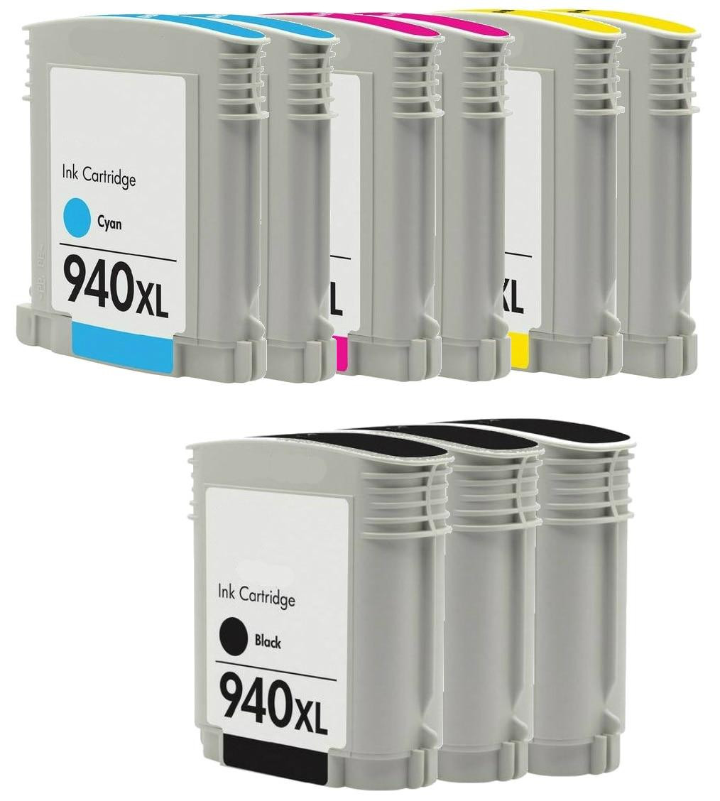HP 940XL High Yield Remanufactured Ink Cartridges 9PK (3B, 2ea. CMY) Combo
