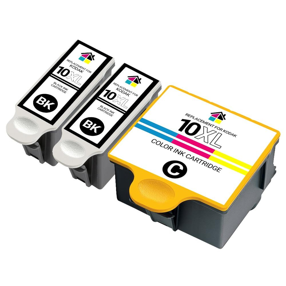 Kodak High Yield Compatible Ink Cartridges 3PK - 2 Black, 1 Color
