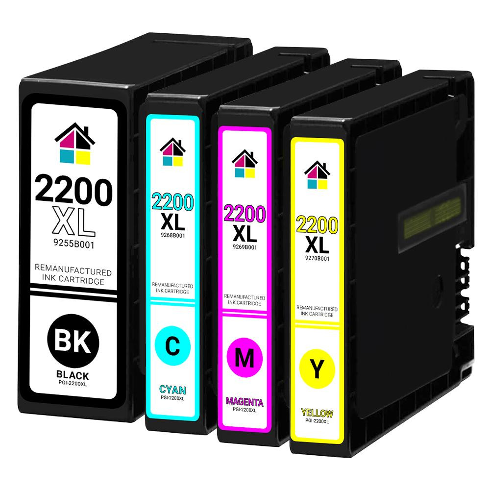Canon PGI2200XL Compatible Ink Cartridges 4PK (1ea. BCMY) Combo