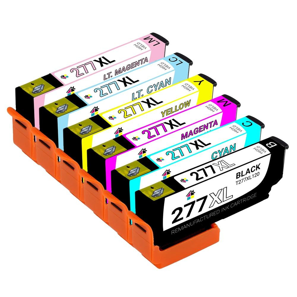 Epson 277XL HY Remanufactured Ink Cartridge 6PK - 1 set BCMY, Lt. Cyan & Lt. Magenta