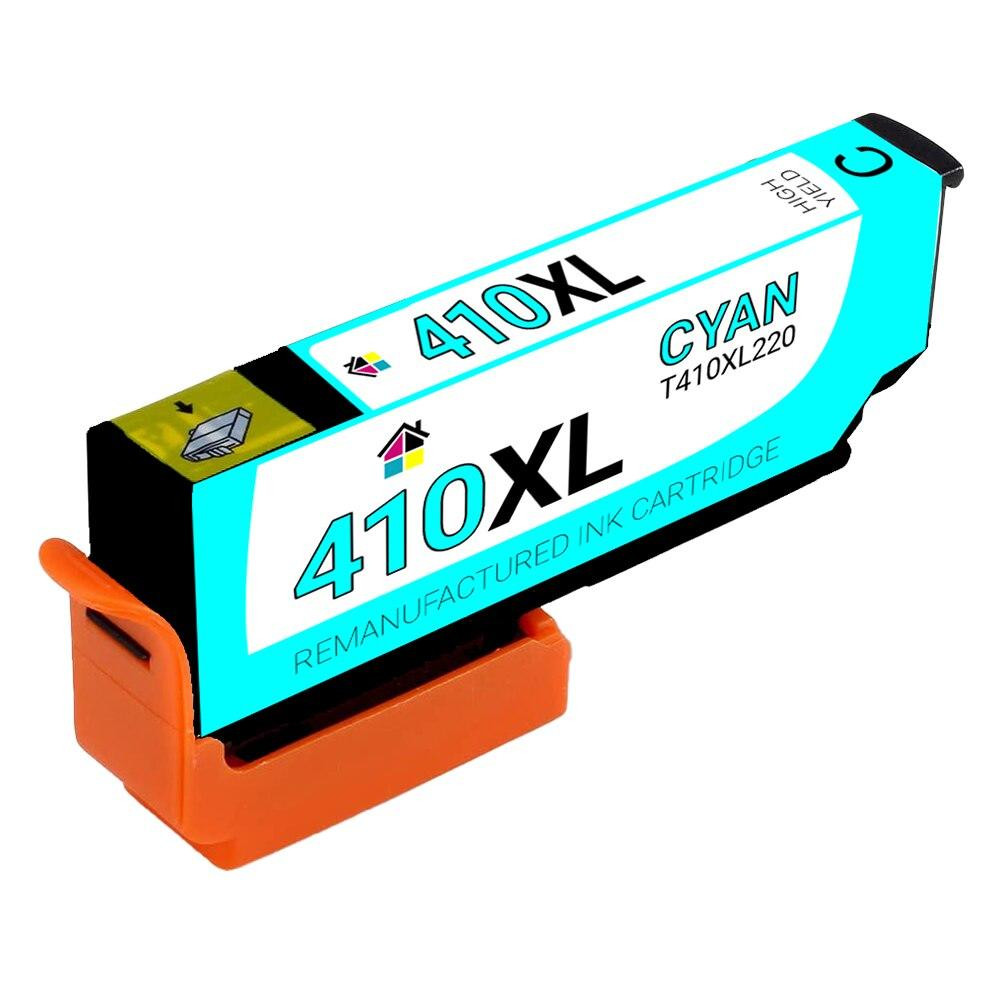 Epson 410XL (T410XL220) High Yield Cyan Remanufactured Ink Cartridge