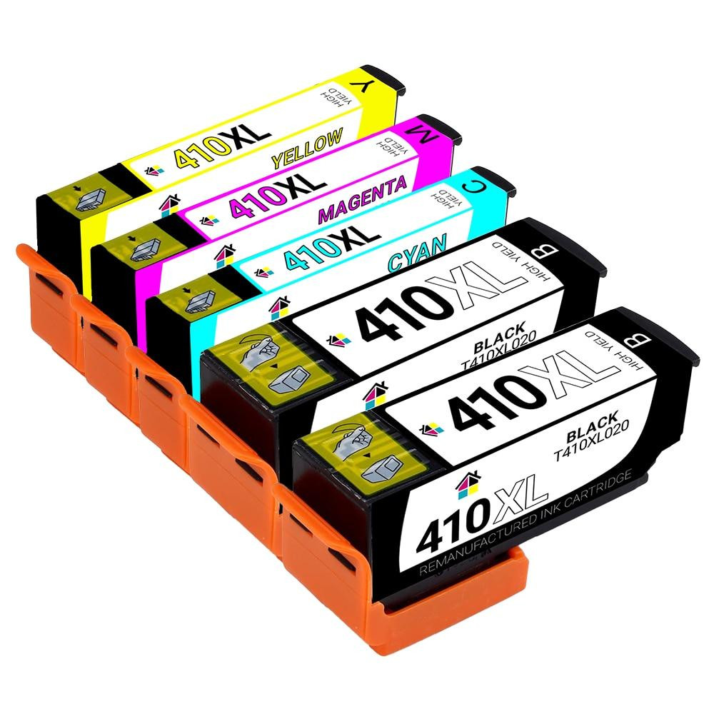 Epson 410XL HY Remanufactured Ink Cartridge 5PK - 1 Set BCMYpBK