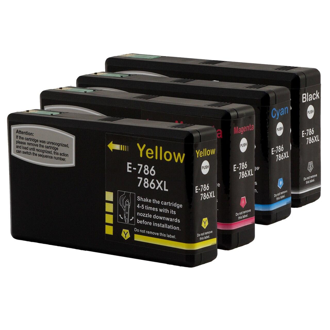 Epson 786XL High Yield Remanufactured Ink Cartridges 4PK (1ea. BCMY) Combo