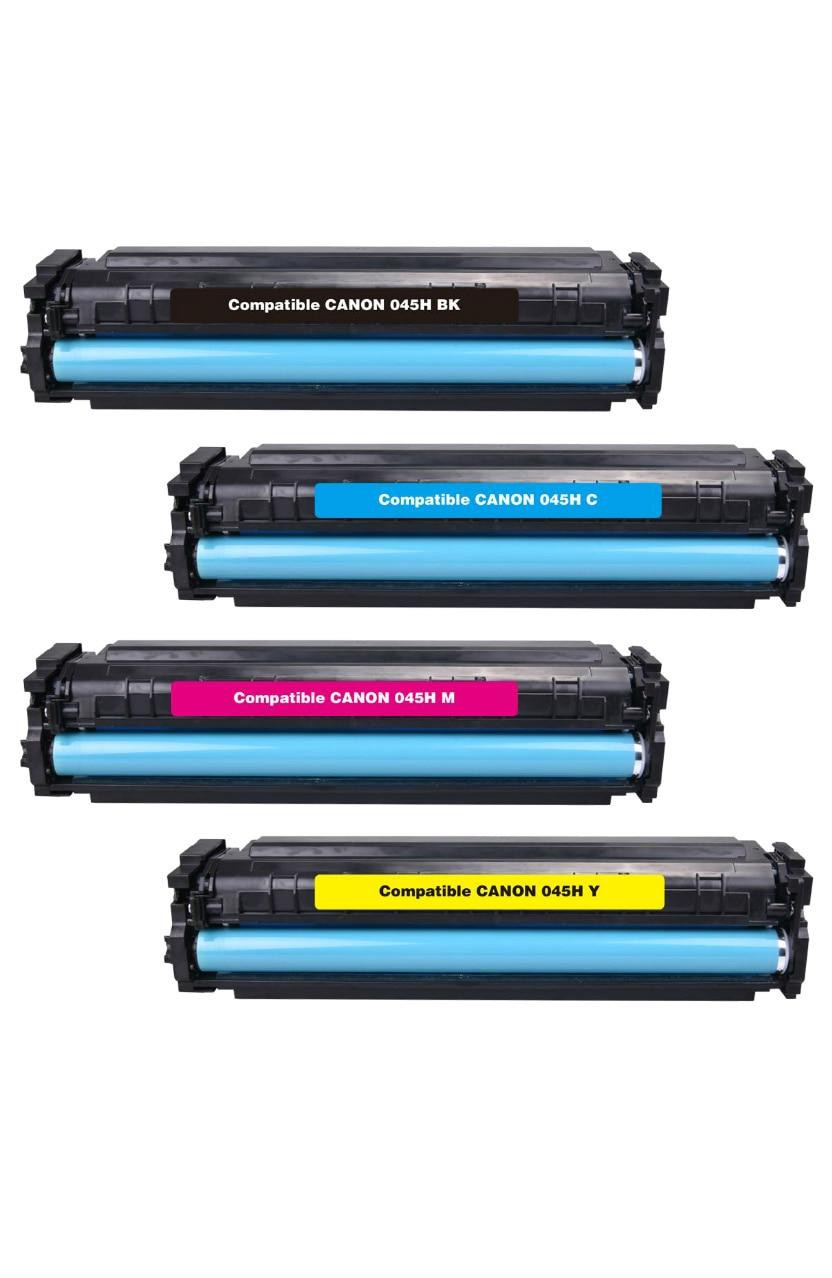 Canon 045H Replacement Toner Cartridges 4PK (1ea. BCMY) Combo