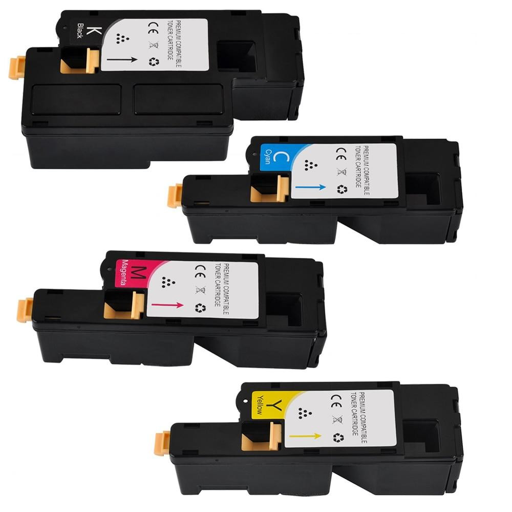 Dell E525w Replacement Toner Cartridges 4PK (1ea. BCMY) Combo
