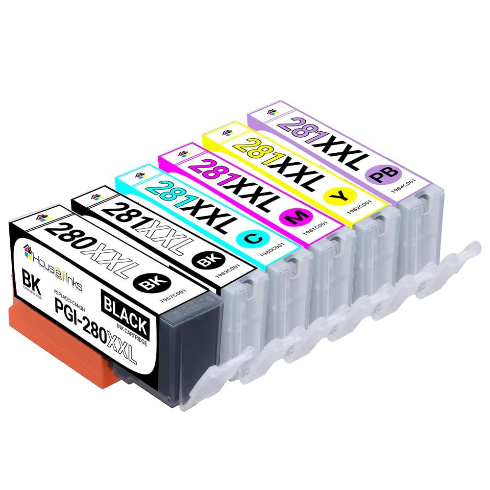 Canon Compatible Ink Cartridge 6PK ? PGI280XXL & 1ea. CLI281XXL BCMY + Photo Blue