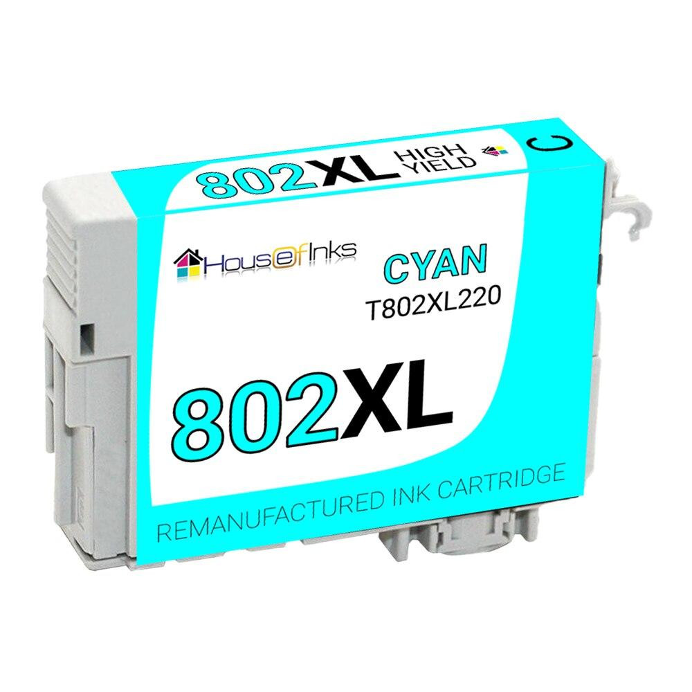 Epson T802XL (T802XL220) Cyan Remanufactured Ink Cartridge