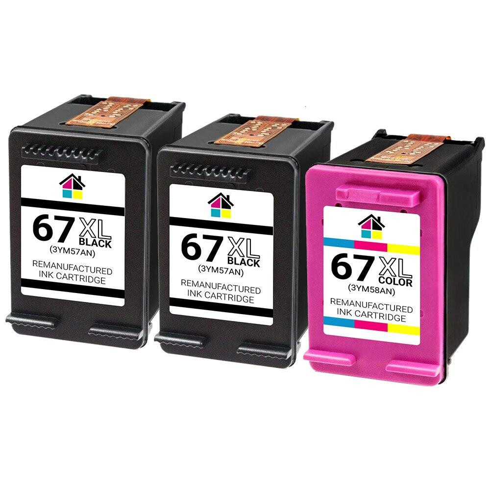 3pk HP (3YM57AN/3YM58AN) HY Remanufactured Ink Cartridges / 2B, 1C