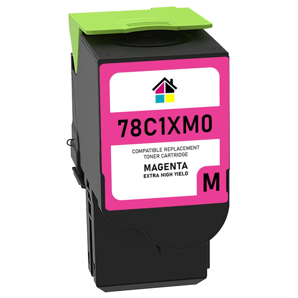 Lexmark 78C1XM0 Extra High Yield Magenta Remanufactured Toner Cartridge