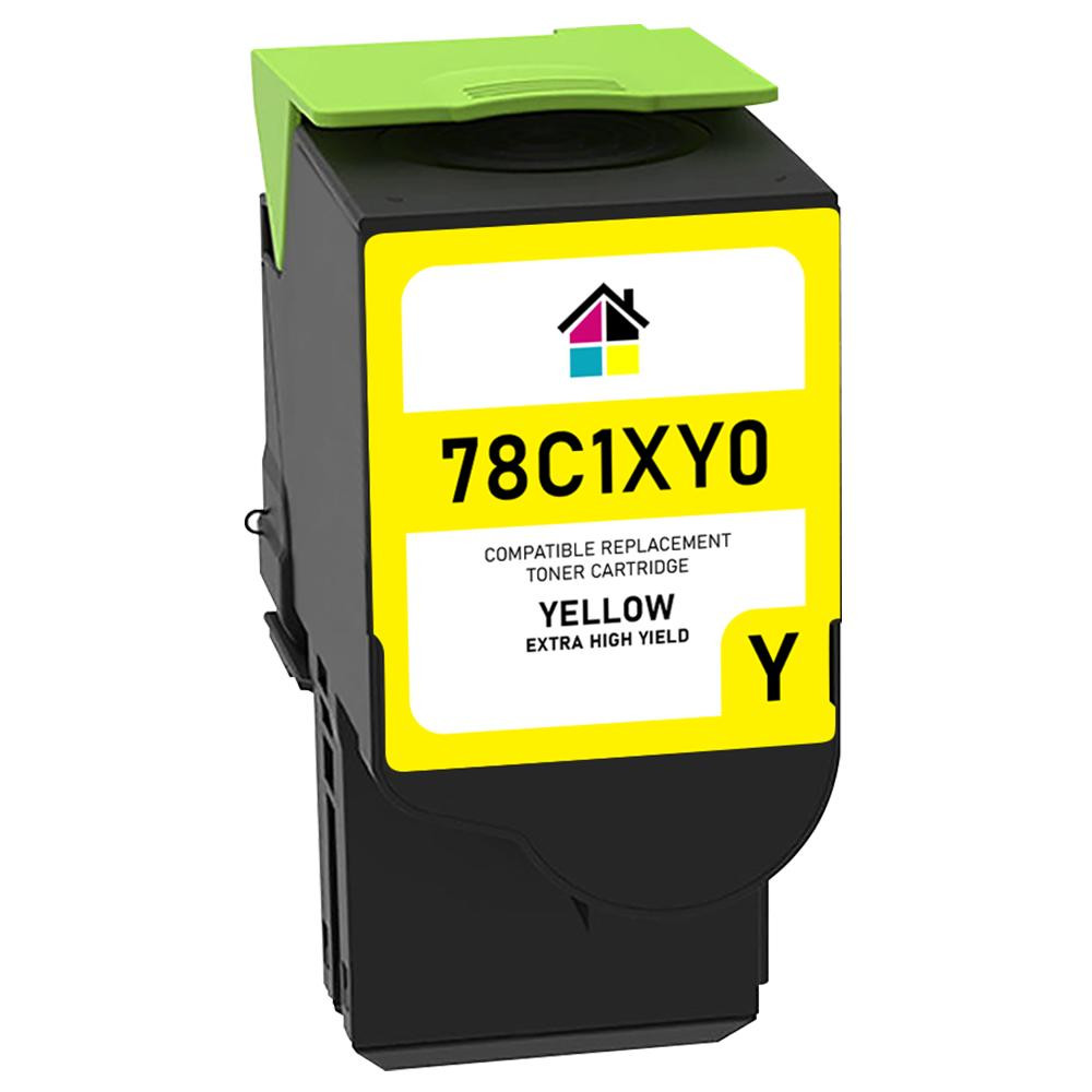 Lexmark 78C1XY0 Extra High Yield Yellow Remanufactured Toner Cartridge