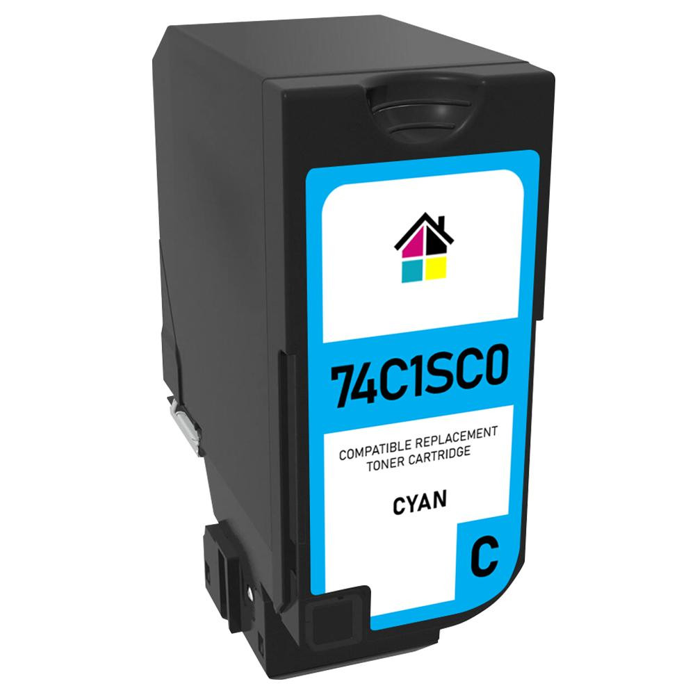 Lexmark 74C1SC0 Cyan Remanufactured Toner Cartridge