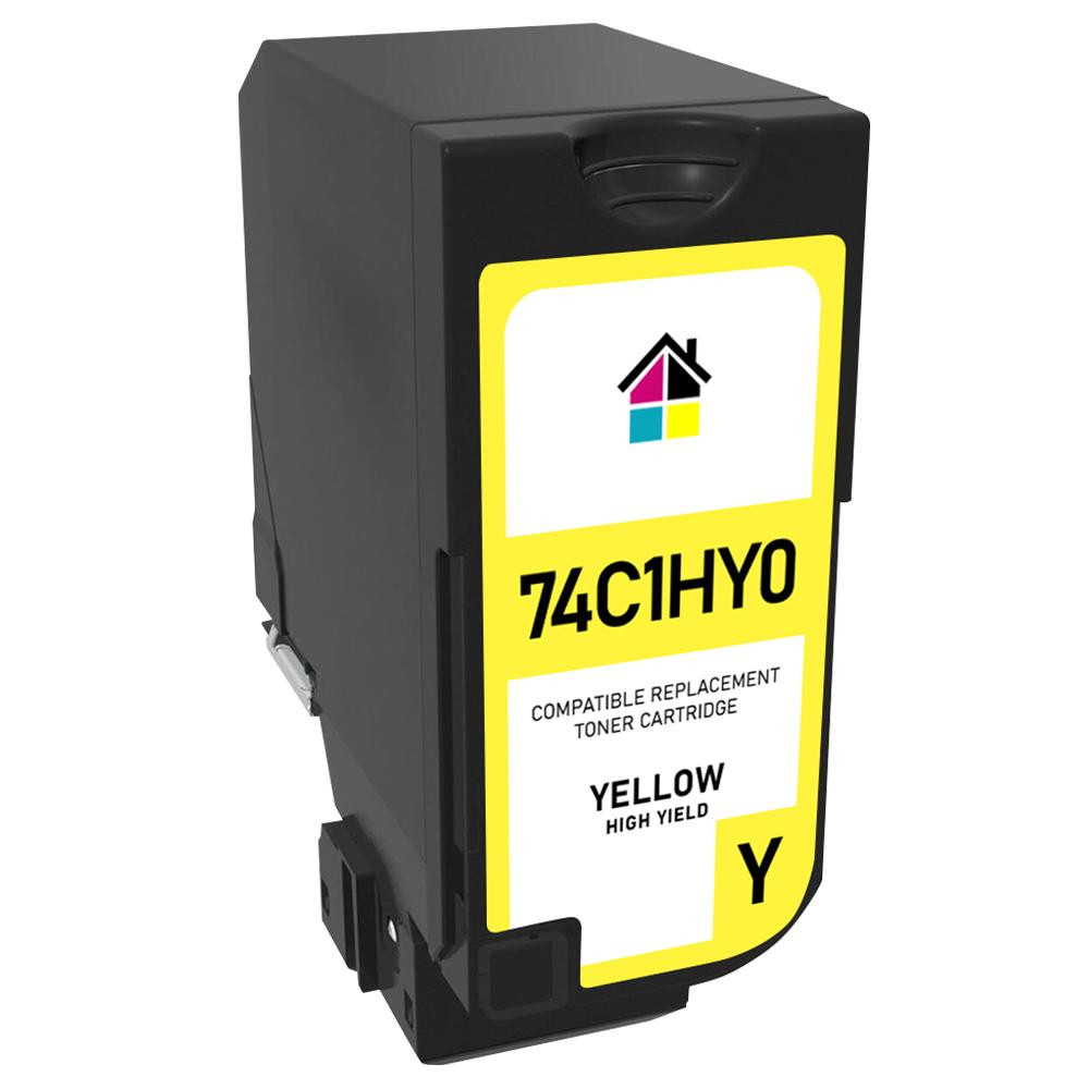 Lexmark 74C1HY0 High-Yield Yellow Remanufactured Toner Cartridge