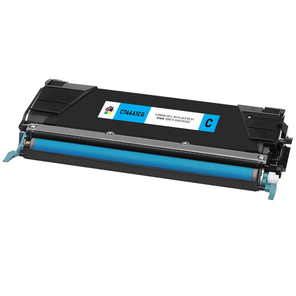Lexmark C746A1CG Cyan Remanufactured Toner Cartridge