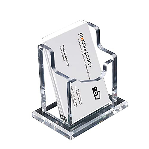 Clear Acrylic Vertical Business Card Holder Famous Microgreens