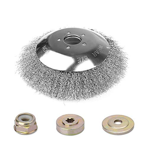 Wire Brush Trimmer Head, 6 Inch Wire Brush Cutter Trimmer Head with