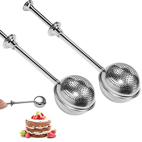 Flour Sifter Duster for Baking Onehanded Operation Powdered Sugar Shaker Dispenser with Spring