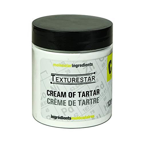 Texturestar Cream of Tartar Powder 120g Tartaric Acid Stabilizer Inhibits Crystallization