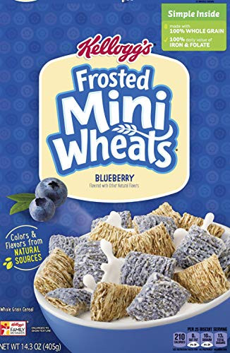 Frosted MiniWheats Blueberry Breakfast Cereal, 14.3 Oz Famous Microgreens