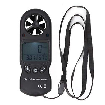 Air Volume Measuring Meter Digital Thermometer Anemometer 3-in-1 Air Flow Speed for Travelling for Hiking for Indoor Outdoor