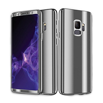 Eari Galaxy S9 Case Galaxy S9 Plus Case 3 in 1 Full Body Plating Mirror Ultra Thin Skin Protective Cover for Samsung Galaxy S9-S9 Plus -Galaxy S9 Silver-