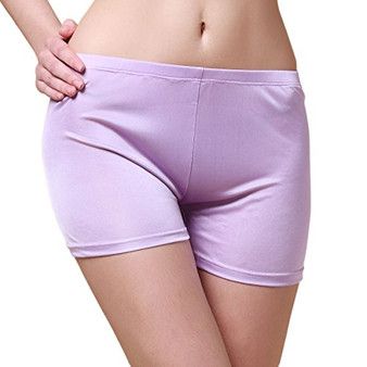Women's Pure Silk Knit Boyshorts Under Panties 2301 -USSLight Purple-