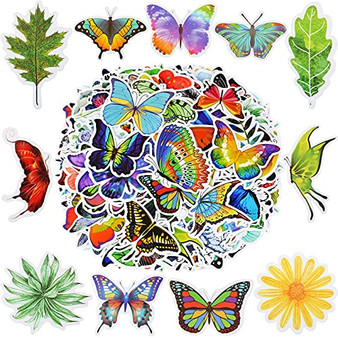 280PCS Butterfly Stickers Butterfly Scrapbook Stickers Wall Stickers Art Decal for Scrapbook Planner and Home DIY Decorations-Cute Butterfly-