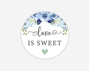 Love is Sweet Wedding Stickers, Choose Your Colors, Wedding Favor Labels (#308-013-WH-MT)