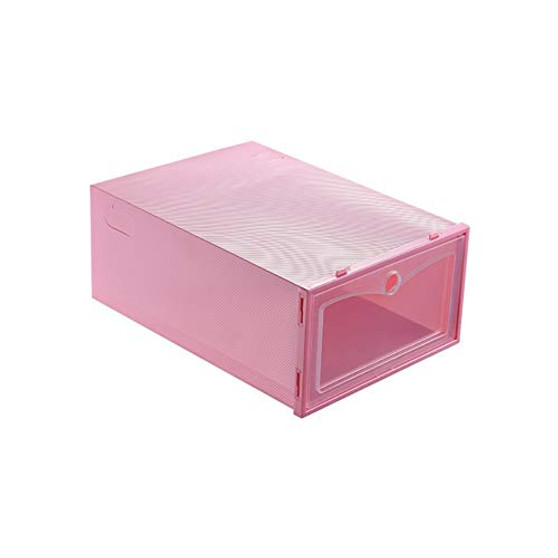 Biowlucn Shoe Organizer, Stackable Shoe Racks for Closets and entryway Shoe Storage Cabinet Cube Storage Bins for Mens Shoes, Women Shoes Sneakers - Clear Plastic Shoe Boxes