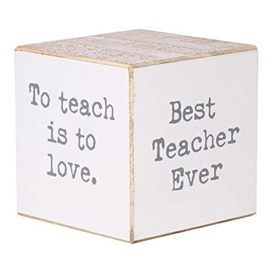 Collins Painting 4-Sided Block Sign -Teacher-