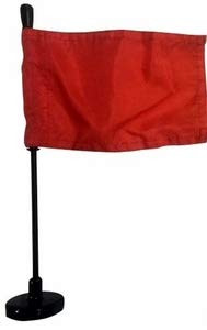 Red Assembly Line Flag with Magnetic Base and Flexible Flag Pole