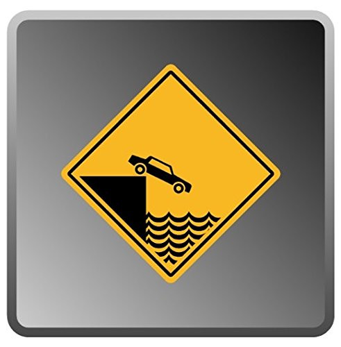 Cliff Ahead Danger Aluminum Sign