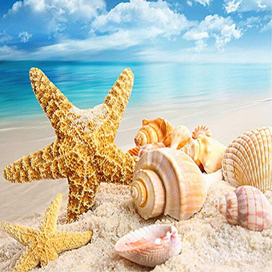 Diamond Painting Kits for Adults KidsDiamonds Art Beach Shells HD Canvas PictureDIY 5D Full Drill Round Crystal Gem Art Paint Stitch Diamonds Dots Craft Paintings for New Home Wall Decor 12x12in