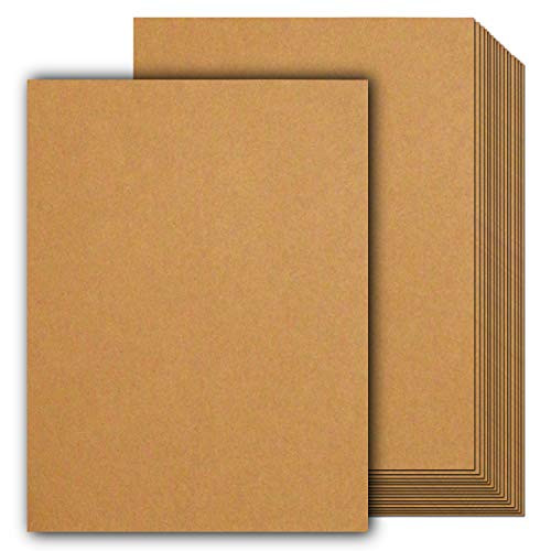 120 Sheets Kraft Paper Letter Sized -8.5x11 inches- 120 GSM -45LB- Brown Stationery Paper - Brown Craft Paper Sheets for Arts CraftsOffice Laser  and  Inkjet Printer Compatible