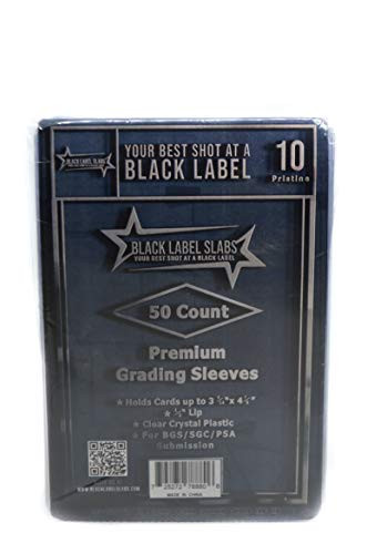 Black Label Slabs - Semi Rigid Sleeve Holders - PSA - BGS - Graded Card Submissions 50 Count