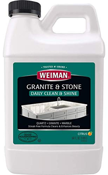 Weiman Granite Cleaner and Polish Refill - 64 Ounce - Safely Cleans and Shines Granite Marble Soapstone Quartz Quartzite Slate Limestone Corian Laminate Tile Countertop